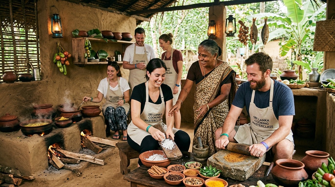 Hands-on Sri Lankan Village Food Cooking Class